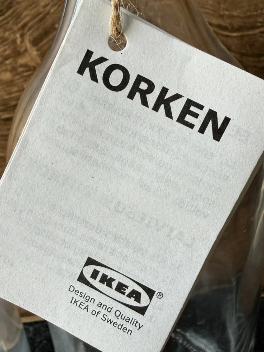 NWT IKEA KORKEN Glass Bottle Set 17oz & 34oz
